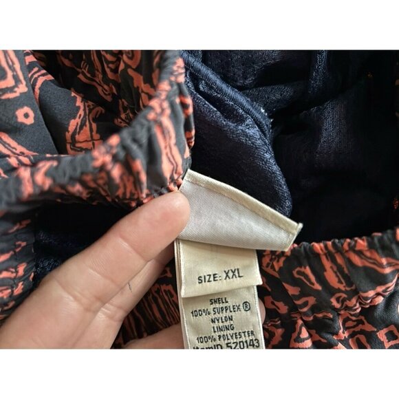 L.L. Bean Men's Classic Supplex Sport Swimsuit Belted Orange Black Tribal 2X - Picture 8 of 10